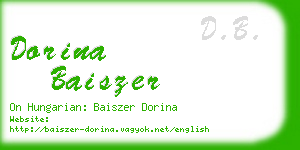 dorina baiszer business card